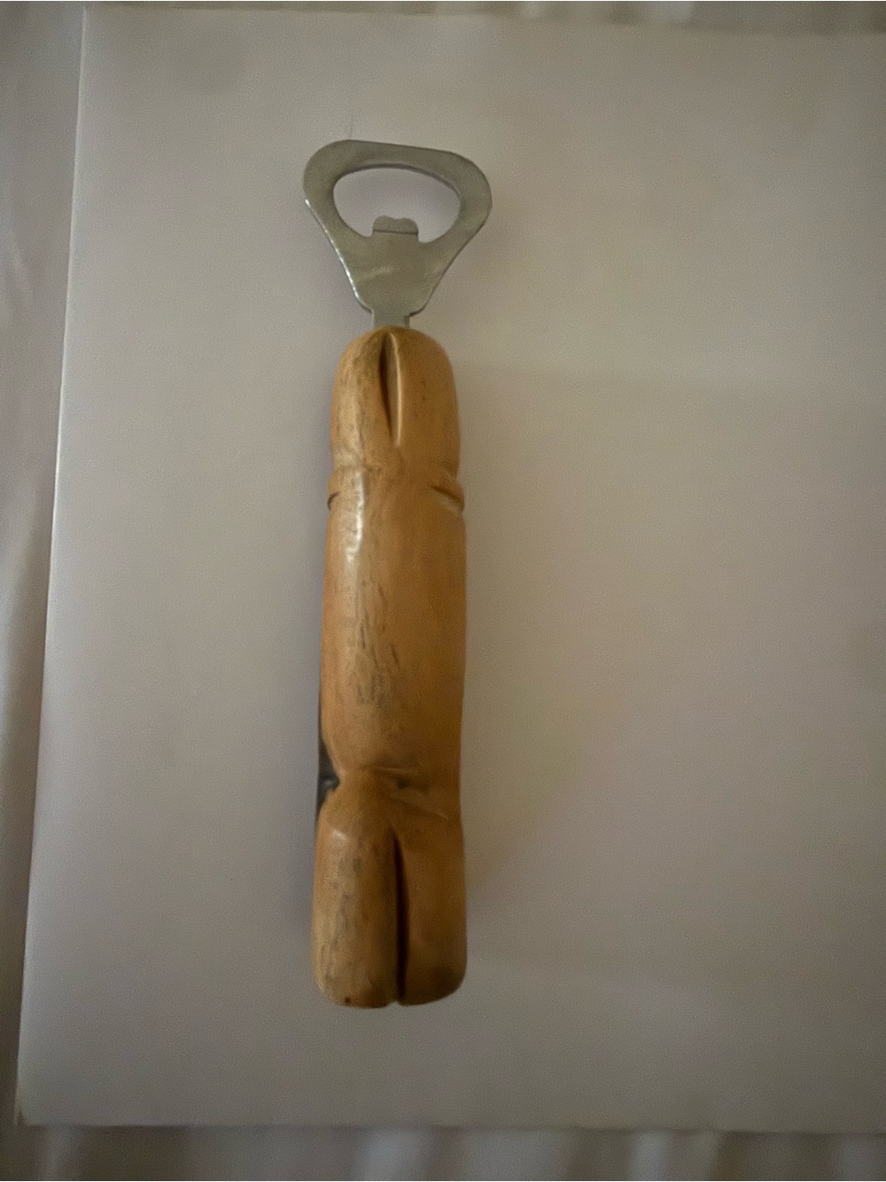 Hand Carved Penis Wooden Bottle Openers - Brown